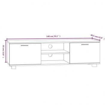 TV-Schrank Weiß 140x40,5x35 cm Holzwerkstoff