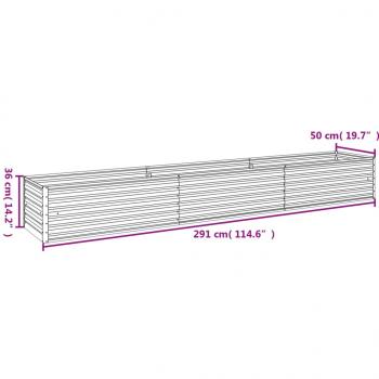 Hochbeet 291x50x36 cm Cortenstahl
