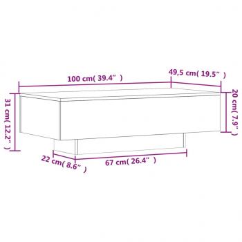 Couchtisch Räuchereiche 100x49,5x31 cm Holzwerkstoff