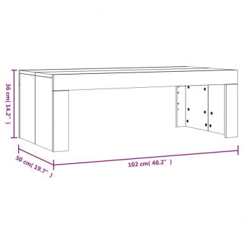 Couchtisch Räuchereiche 102x50x36 cm Holzwerkstoff