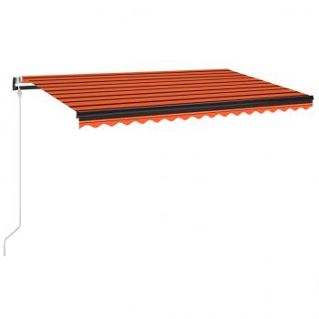 Markise Automatisch Einziehbar 450x350 cm Orange und Braun