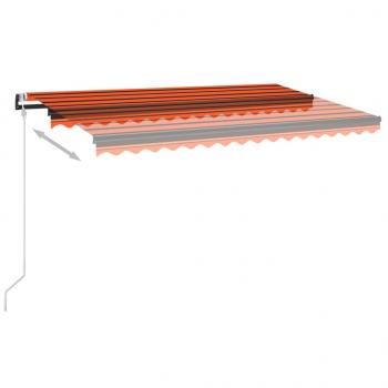 Markise Automatisch Einziehbar 450x350 cm Orange und Braun