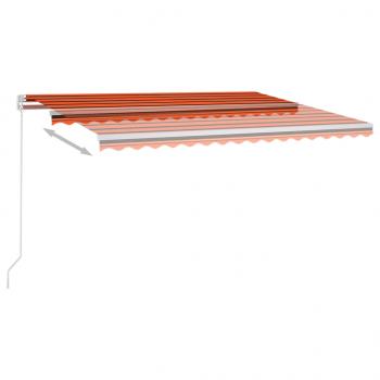 Automatische Markise mit LED & Windsensor 450x350 Orange/Braun