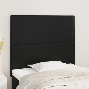 ARDEBO.de - Kopfteile 2 Stk. Schwarz 80x5x78/88 cm Kunstleder