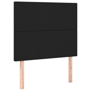 Kopfteile 2 Stk. Schwarz 100x5x78/88 cm Kunstleder