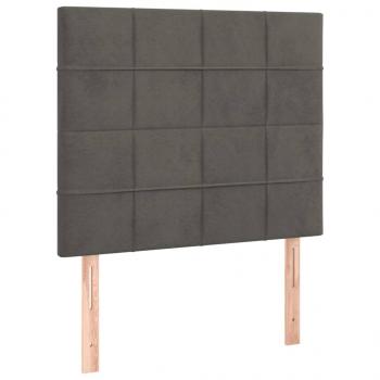 Kopfteile 2 Stk. Dunkelgrau 90x5x78/88 cm Samt