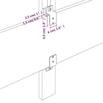 Kopfteile 4 Stk. Dunkelgrau 90x5x78/88 cm Samt