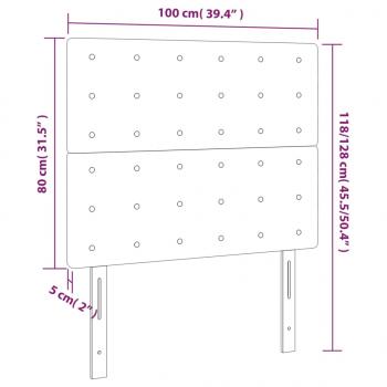 Kopfteile 2 Stk. Schwarz 100x5x78/88 cm Kunstleder