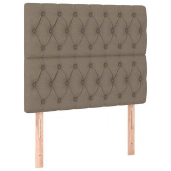 Kopfteile 2 Stk. Taupe 100x7x78/88 cm Stoff