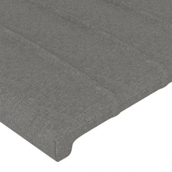 Kopfteil mit Ohren Dunkelgrau 183x23x78/88 cm Stoff