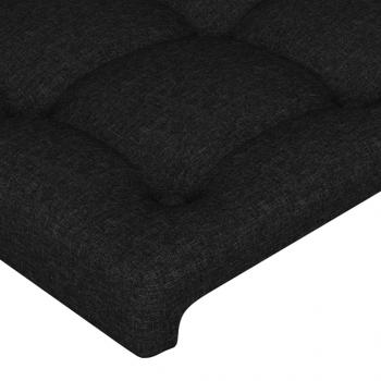 Kopfteil mit Ohren Schwarz 183x23x78/88 cm Stoff