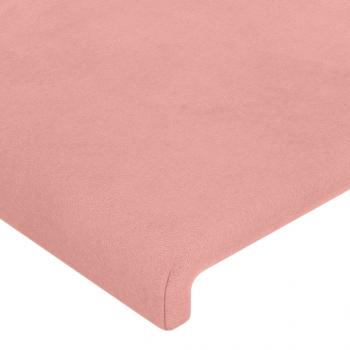 Kopfteil mit Ohren Rosa 103x23x118/128 cm Samt