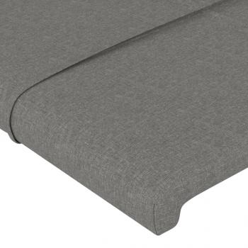 Kopfteil mit Ohren Dunkelgrau 93x23x118/128 cm Stoff