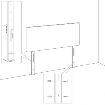 Bettgestell mit Kopfteil Hellgrau 180x200 cm Stoff