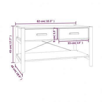 Couchtisch Weiß 82x48x45 cm Holzwerkstoff