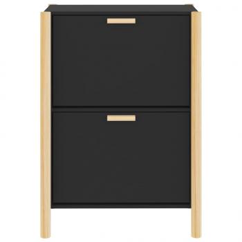 Schuhschrank Schwarz 57,5x33x80 cm Holzwerkstoff