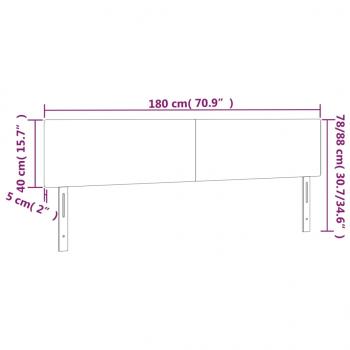 Kopfteile 2 Stk. Weiß 90x5x78/88 cm Kunstleder