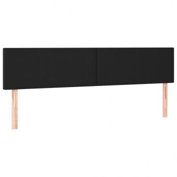 Kopfteile 2 Stk. Schwarz 100x5x78/88 cm Kunstleder