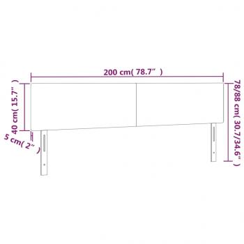 Kopfteile 2 Stk. Weiß 100x5x78/88 cm Kunstleder