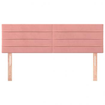 Kopfteile 2 Stk. Rosa 72x5x78/88 cm Samt