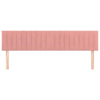 Kopfteile 2 Stk. Rosa 80x5x78/88 cm Samt