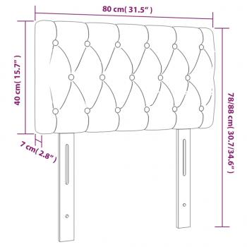 Kopfteil Dunkelbraun 80x7x78/88 cm Stoff