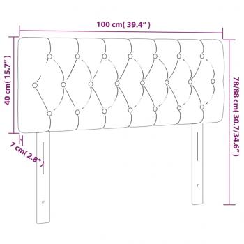 Kopfteil Dunkelbraun 100x7x78/88 cm Stoff