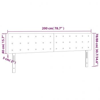 Kopfteile 2 Stk. Weiß 100x5x78/88 cm Kunstleder