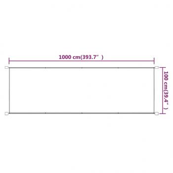 Senkrechtmarkise Terrakotta 100x1000 cm Oxford-Gewebe