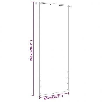 Balkon-Sichtschutz Braun 80x240 cm Oxford-Gewebe