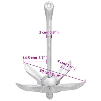 Klappanker Silbern 2,5 kg Temperguss