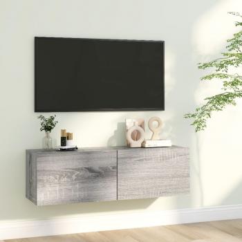 ARDEBO.de - TV-Wandschrank Grau Sonoma 100x30x30 cm Holzwerkstoff