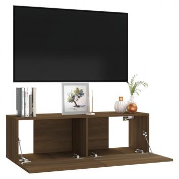 TV-Wandschrank Braun Eiche 100x30x30 cm Holzwerkstoff