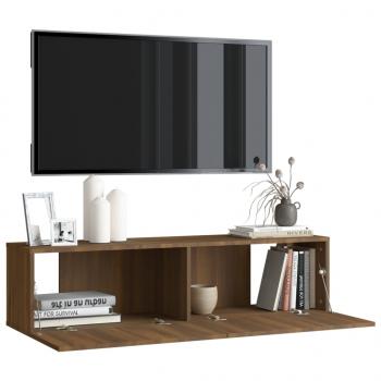 TV-Wandschrank Braun Eichen-Optik 120x30x30 cm Holzwerkstoff