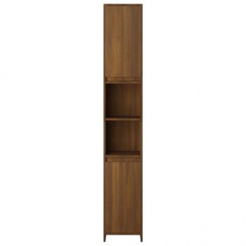 Badezimmerschrank Braun Eiche 30x30x183,5 cm Holzwerkstoff