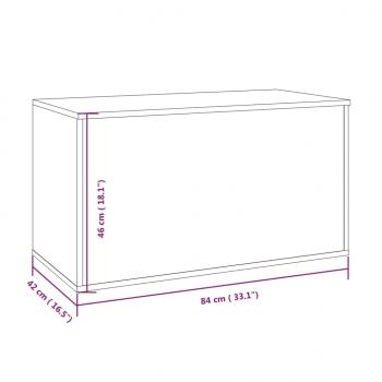 Aufbewahrungstruhe Grau Sonoma 84x42x46 cm Holzwerkstoff