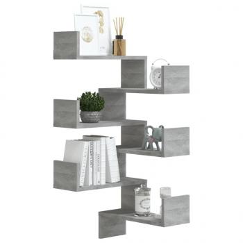 Wand-Eckregale 2 Stk. Grau Sonoma 40x40x50 cm Holzwerkstoff