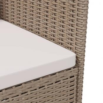 Gartenstühle mit Kissen 2 Stk. Poly Rattan Beige