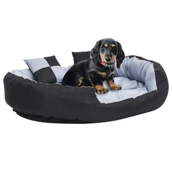 ARDEBO.de - Hundekissen Wendbar und Waschbar Grau und Schwarz 110x80x23 cm