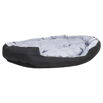 Hundekissen Wendbar und Waschbar Grau und Schwarz 150x120x25 cm