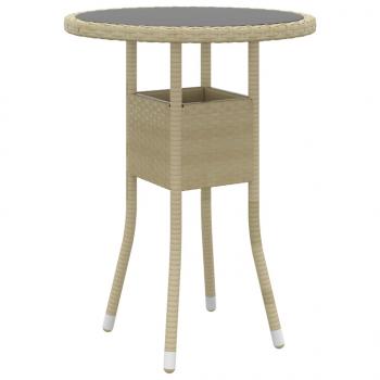 3-tlg. Garten-Essgruppe Poly Rattan Beige