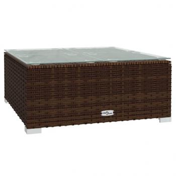 8-tlg. Garten-Lounge-Set mit Kissen Poly Rattan Braun