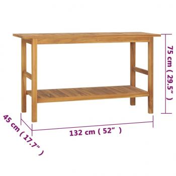 Waschtisch Massivholz Teak 132x45x75cm