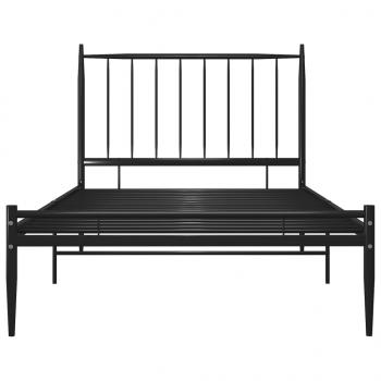 Bett Schwarz Metall 90x200 cm