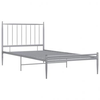 Bett Grau Metall 90x200 cm