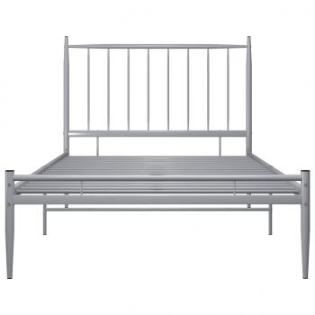 Bett Grau Metall 90x200 cm