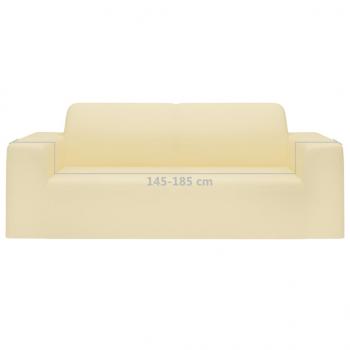 Stretch Sofahusse 2-Sitzer Creme Polyester-Jersey  