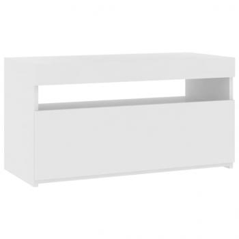 TV-Schrank mit LED-Leuchten Weiß 75x35x40 cm