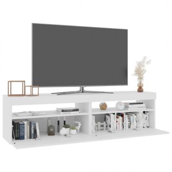 TV-Schränke 2 Stk. mit LED-Leuchten Weiß 75x35x40 cm