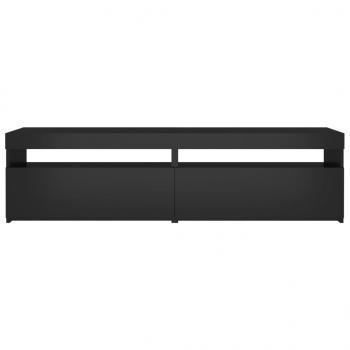 TV-Schränke 2 Stk. mit LED-Leuchten Schwarz 75x35x40 cm